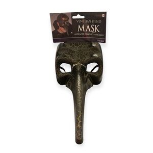 New Venetian Fiend Mask with Long Nose Halloween Costume Dress Accessory